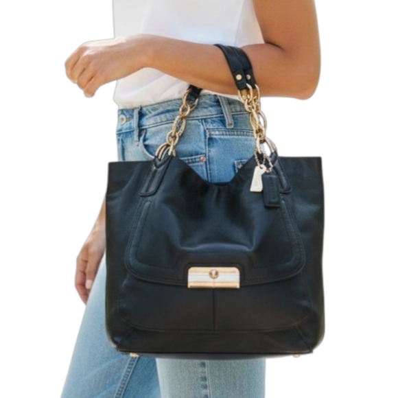 Coach Kristen Pinnacle Large Leather Shoulder Bag - Picture 1 of 12